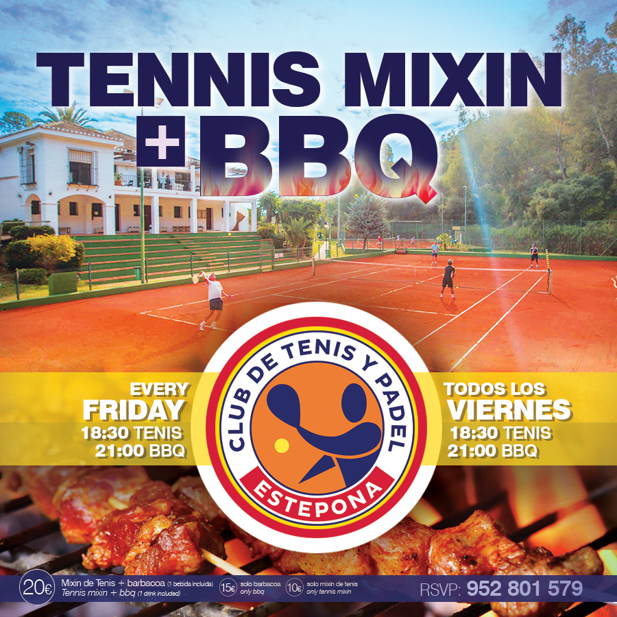 Viernes Mixin de Tenis + Barbacoa