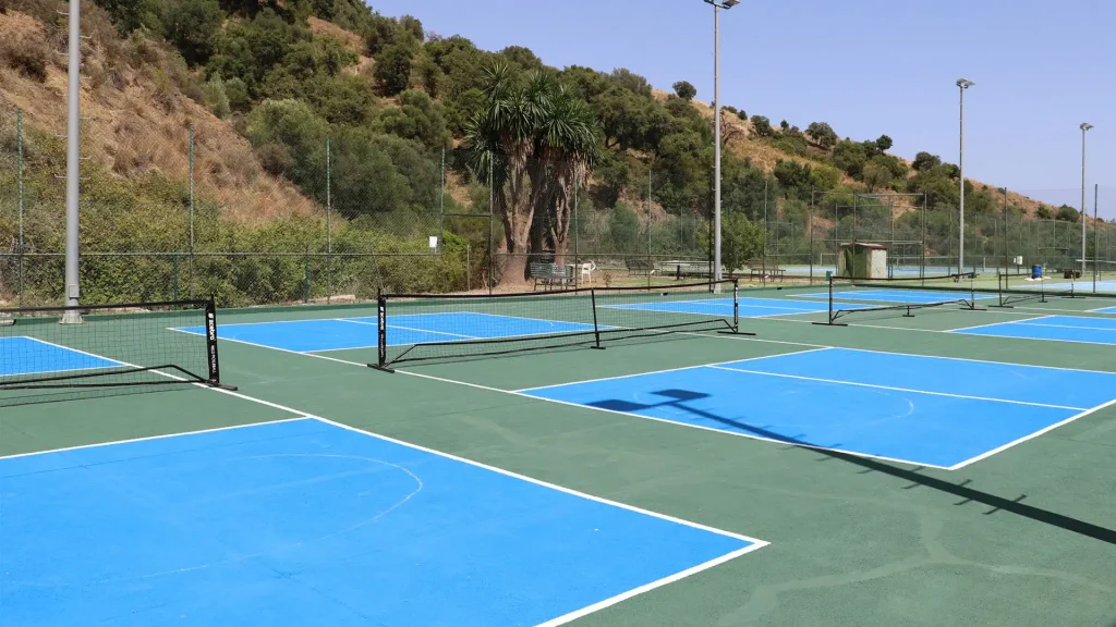 Accessible pickleball court, ideal for beginners in racquet sports